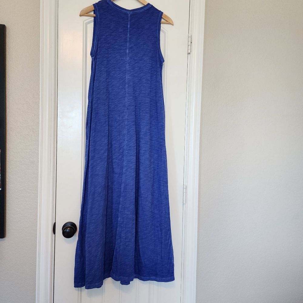 Elliot Lauren Blue Tank Maxi Dress Cotton - Picture 4 of 10